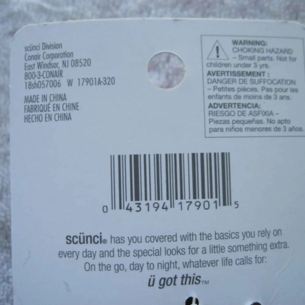 2 Scunci No Slip Grip All Day Hold Jaw Hair Clips Brown Black Plastic Claw Stay